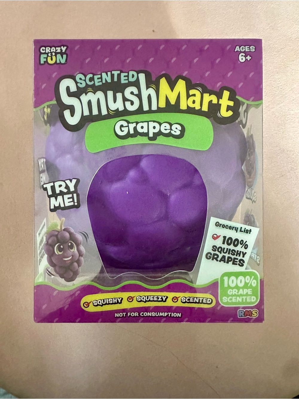 Five Below Grape Squishy Scented- NEW in Box- Hard to Find!